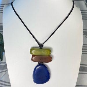 Cute Boho Glass Stone Necklace